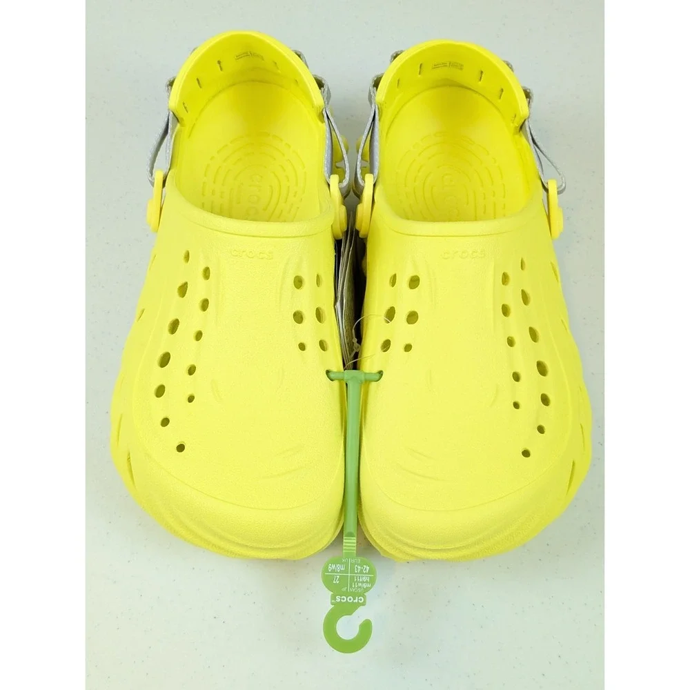 Crocs Echo Clogs w/ Reflective Strap Acidity Neon Yellow Size Men's 9/Womens 11